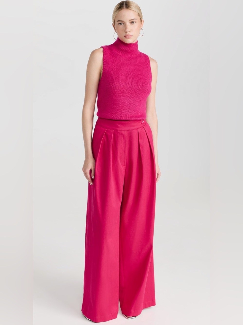 Sablyn Sleeveless Cashmere Top in Fuchsia
Size XS - Picture 5 of 9